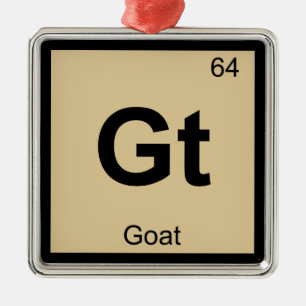Gt - Ziegenfleisch-Chemie Periodensystem-Symbol Ornament Aus Metall