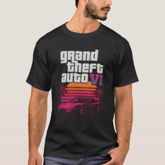 GTA VI Countdown Hype-T - Shirt | Retro Neon Gamin