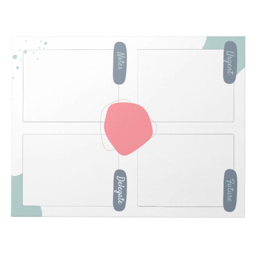 GTD-Planer - Arbeitsorganisation und Zuhause Notizblock (Vorderseite)