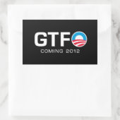 GTFO - 2012 RECHTECKIGER AUFKLEBER (Tasche)