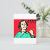 GTFO Gal Postkarte (Stehend Vorderseite)