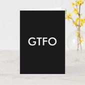 GTFO-Grußkarte Karte (Gelbe Blume)