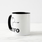 GTFO Meme Kaffee-Tasse Tasse (Vorderseite Links)