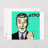 GTFO-Typ Postkarte (Vorne/Hinten)
