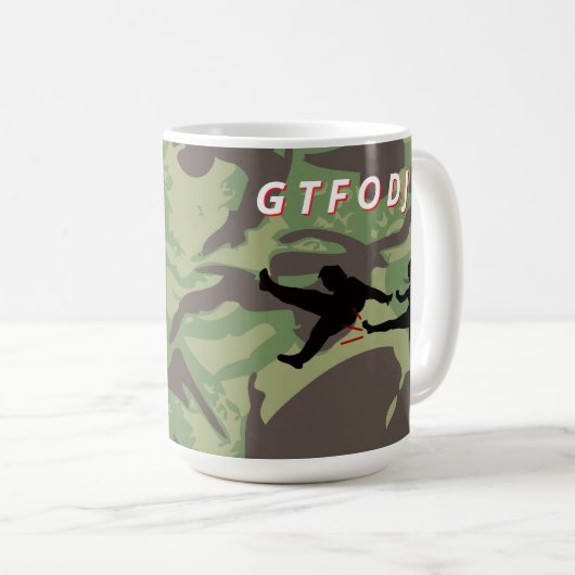 GTFODJT holt F Out DJT Anti Trump Kaffeetasse (VorderseiteRechts)