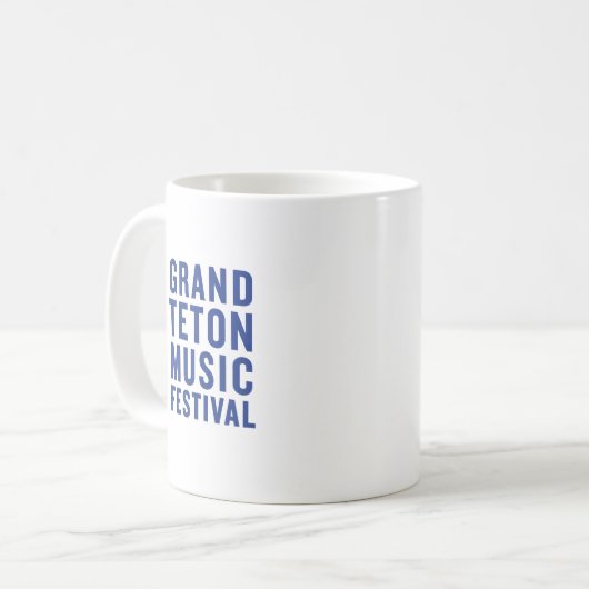 GTMF Blue Logo Coffee Tasse (Vorderseite Links)