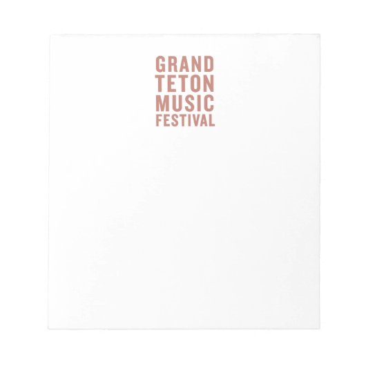 GTMF Notepad Terracotta Notizblock (Vorderseite)