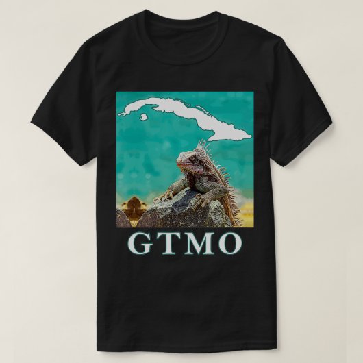 GTMO Iguana Guantanamo Bay Kuba T-Shirt (Design vorne)