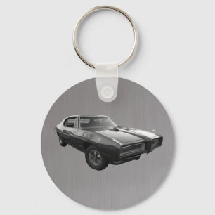 GTO 1968 gebürsteter Stahl Schlüsselanhänger