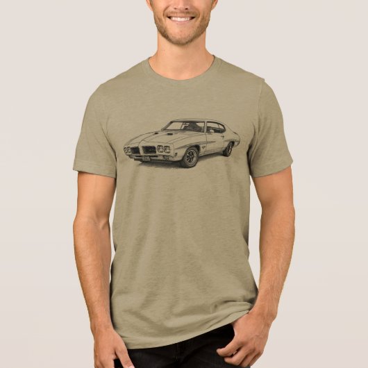 GTO Muscle Car Tri-Blend Shirt (Vorderseite)