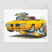 GTO Orange-Konvertible 1970 Postkarte (Vorderseite)