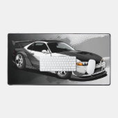 GTO Racing Car, modern, schwarz und weiß Schreibtischunterlage (Tastatur & Maus)