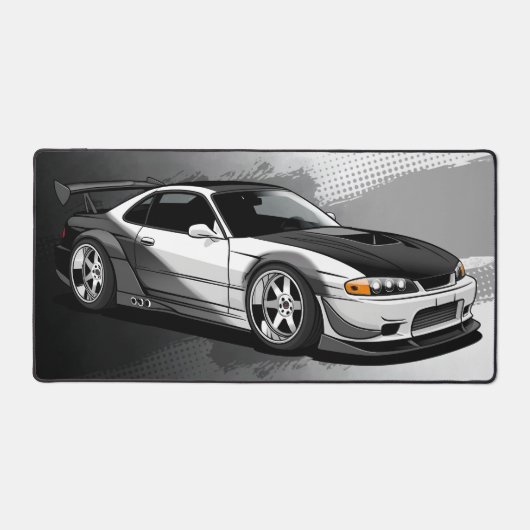 GTO Racing Car, modern, schwarz und weiß Schreibtischunterlage (Vorderseite)