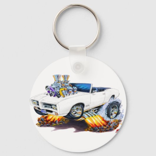 GTO White Convertible 1969 Schlüsselanhänger (Vorderseite)