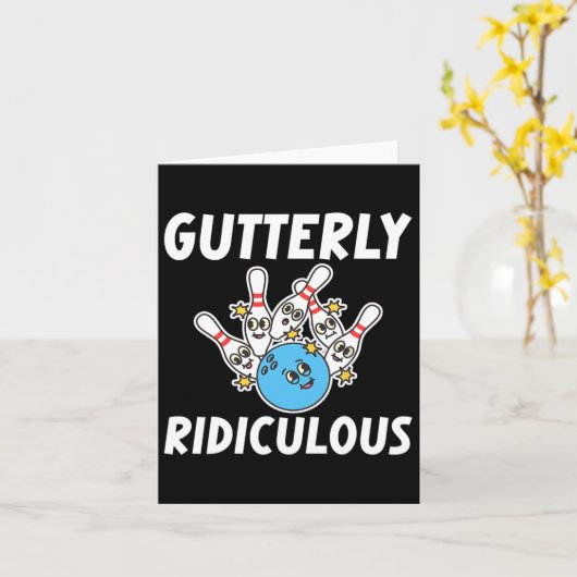 Gtotal lächerlich Funny Bowling Bowler Karte (Gelbe Blume)