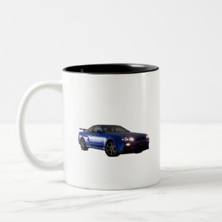 gtr bayside r34 Blau Zweifarbige Tasse