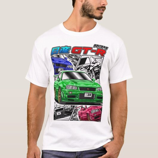 Gtr T-ShirtJDM Legend Nissan Skyline GTR R34 T-Shirt (Vorderseite)