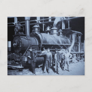 GTW-Dampflokomotive #1252 im Roudhouse Postkarte