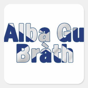 GU bràth Entwurf alba Quadratischer Aufkleber