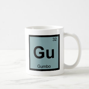 Gu - Gumbo Chemie Periodensymbol Kaffeetasse