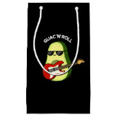 Guac and Roll Funny Avocado Pun Dark BG Kleine Geschenktüte (Vorderseite)