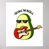Guac and Roll Niedlich Rocker Avocado PUn Poster (Vorne)