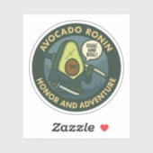 Guac And Roll Samurai Avocado Grafik Aufkleber (Blatt)