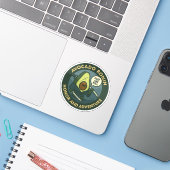 Guac And Roll Samurai Avocado Grafik Aufkleber (Laptop mit iPhone)