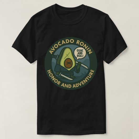 Guac And Roll Samurai Avocado Graphic T-Shirt (Design vorne)