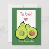 Guac! Avocado-Liebe, Valentine Karte (Vorderseite)