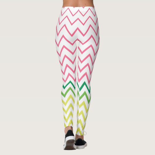 Guac & Glow: Multi-Color Chevron Leggings (Rückseite)