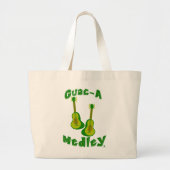 Guac Medley Guacamole Avocado Fun Guitar Art Jumbo Stoffbeutel (Vorne)