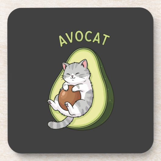 Guac Meow Mode Getränkeuntersetzer (Vorderseite)