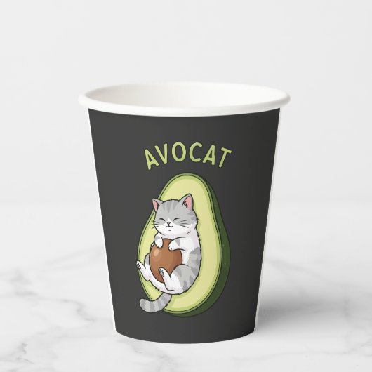 Guac Meow Mode Pappbecher (Vorderseite)