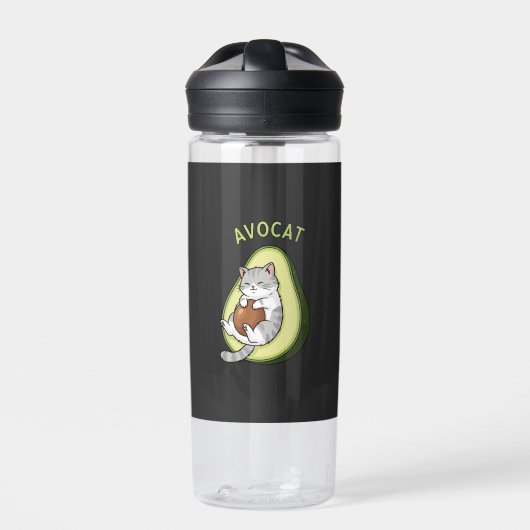 Guac Meow Mode Trinkflasche (Vorderseite)