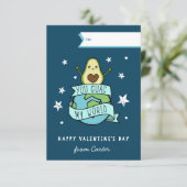 Guac My World Class Valentinstag Card Einladung (Stehend Vorderseite)
