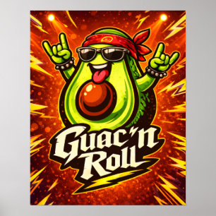 Guac 'n Roll - Guac Pack - Foodie Fiends Poster