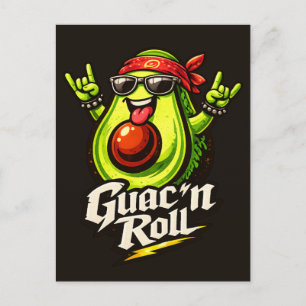 Guac 'n Roll - Guac Pack - Foodie-Fiends Postkarte