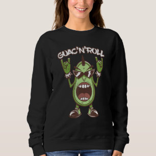 Guac 'n Roll Rockmusiker Gesundes Obst Avocado Sweatshirt