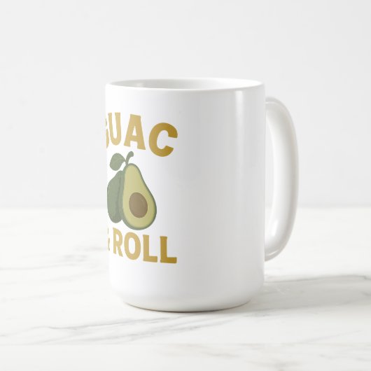 🥑 Guac & Roll - Funny Avocado Feinschmecker T - S Kaffeetasse (VorderseiteRechts)