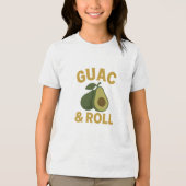 🥑 Guac & Roll - Funny Avocado Feinschmecker T - S Tri-Blend Shirt (Vorderseite)