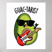 Guac-tarist Funny Avocado Pun Poster (Vorne)