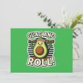 Guac und Roll Einladung (Stehend Vorderseite)