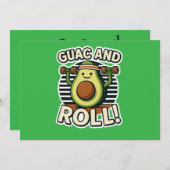 Guac und Roll Einladung (Vorne/Hinten)