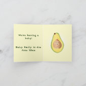 Guacamole Avocado Pregnancy Ankündigung Vorlage (Innenseite)