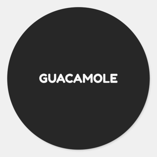 Guacamole Funny Halloween Costume Shirt Runder Aufkleber (Vorderseite)