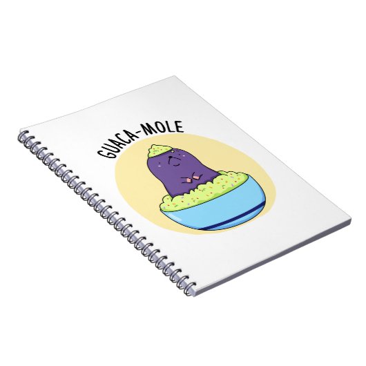 Guacamole Funny Mole in Guacamole Dip PUn Notizblock (Rechte Seite)