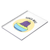 Guacamole Funny Mole in Guacamole Dip PUn Notizblock (Linke Seite)