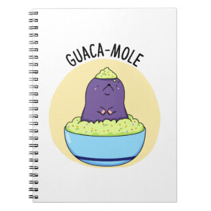 Guacamole Funny Mole in Guacamole Dip PUn Notizblock