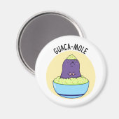 Guacamole Funny Mole in Guacamole Dip Pup Magnet (Vorderseite/Rückseite)